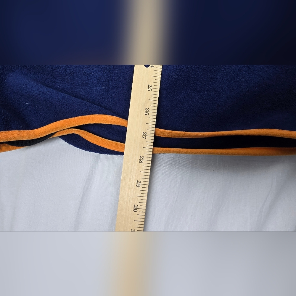 VTG Nautica Competition 1990'S Men's Quarter Zip Fleece Size Large Blue Orange - Picture 14 of 16